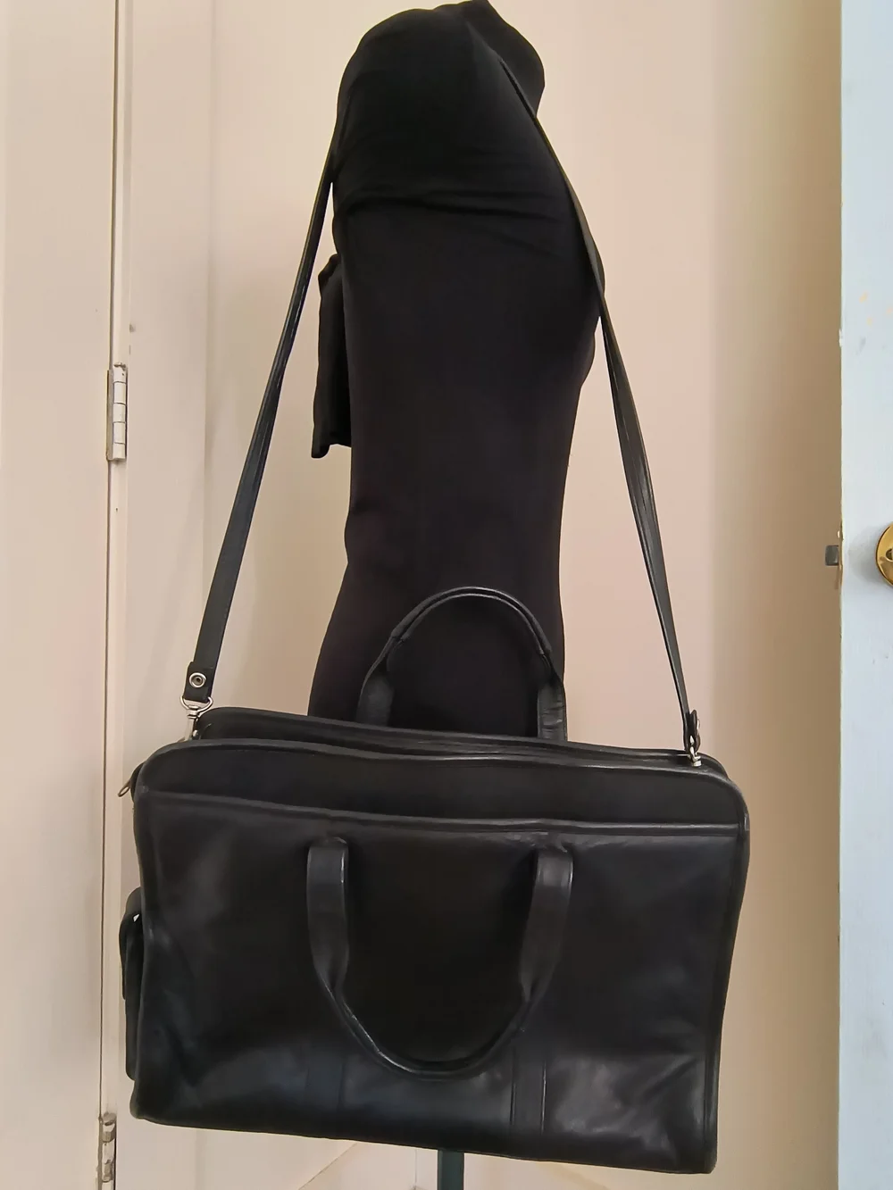 Wilson Black Leather Briefcase
